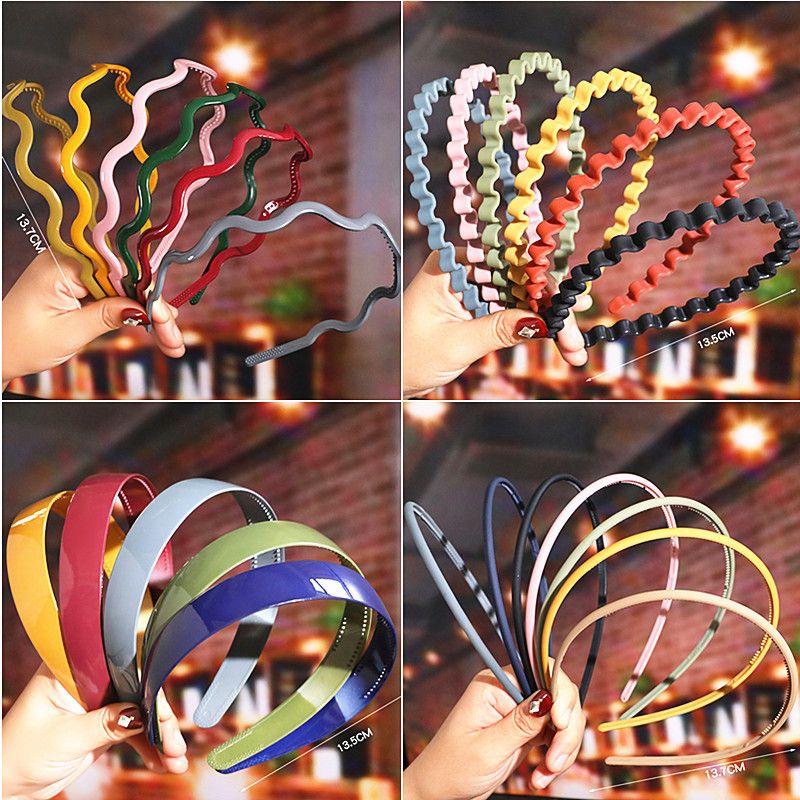 Mode Wellen Einfarbig Kunststoff Haarband 1 Stück
