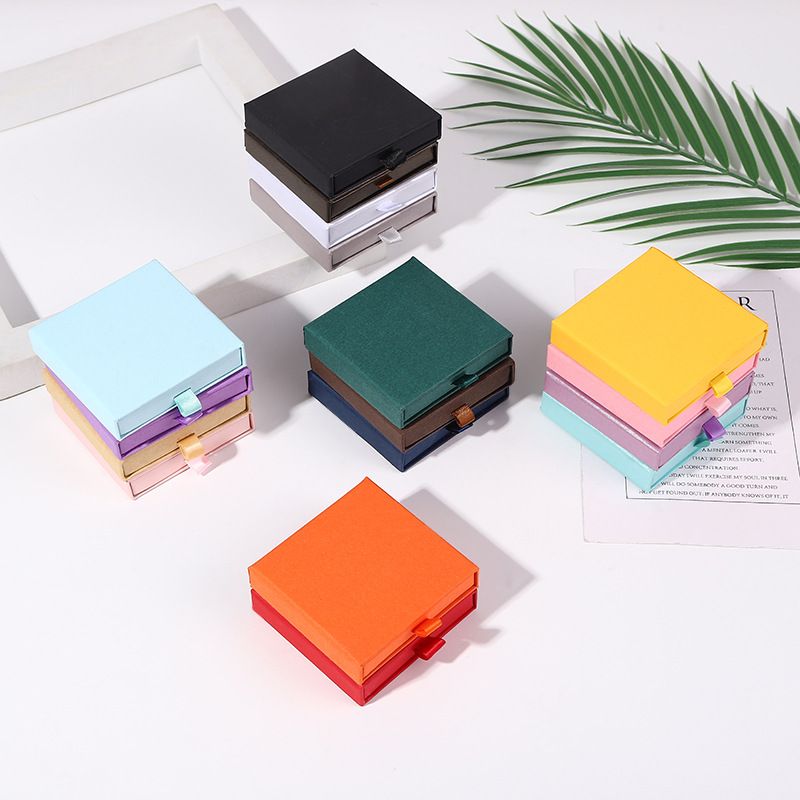 Einfacher Stil Einfarbig Papier Schmuckkästchen