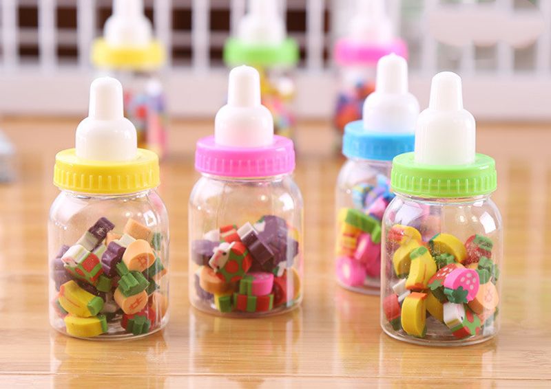 Creative Baby's Bottle Fruit Wipe Clean Eraser 1 Pcs