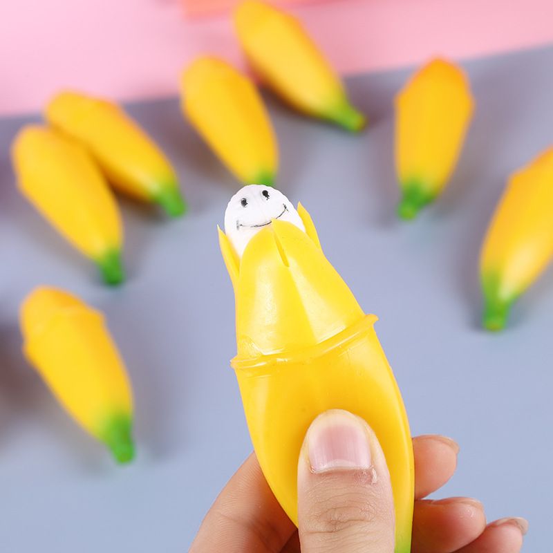 Banana Shape Spoof Stretch Small Squeezing  Toy
