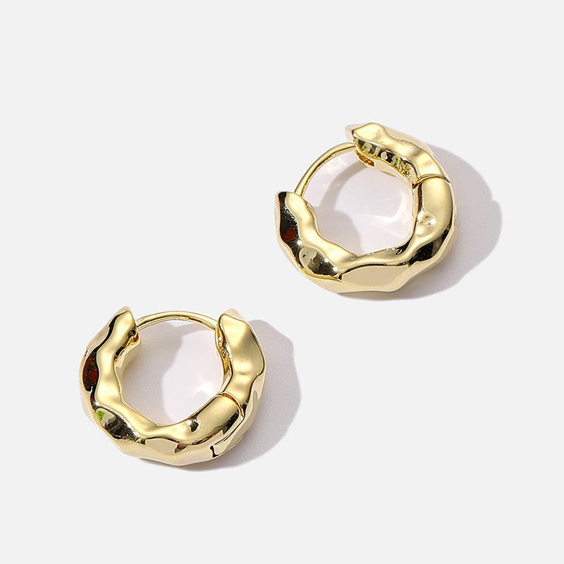 Fashion Round Alloy Plating Women's Earrings 1 Piece
