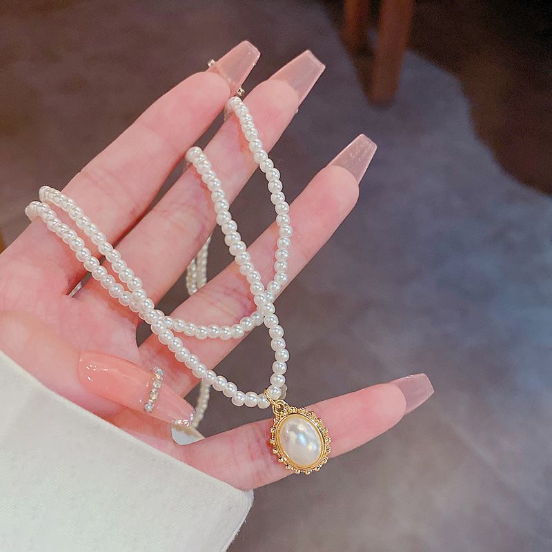 Luxueux Géométrique Alliage Perlé Perles Artificielles Femmes Collier