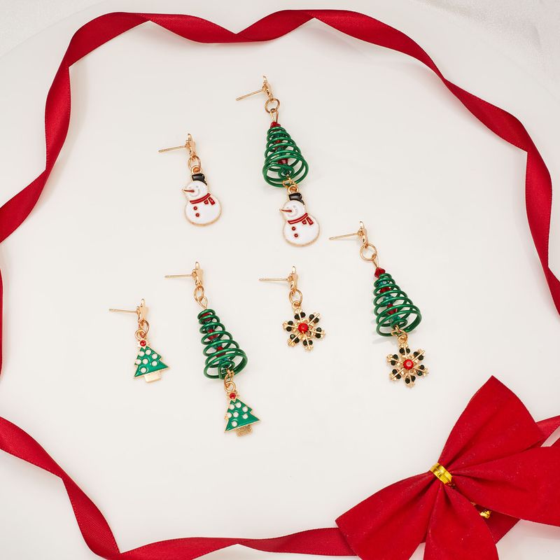 Fashion Christmas Tree Alloy Plating Women's Drop Earrings 1 Pair