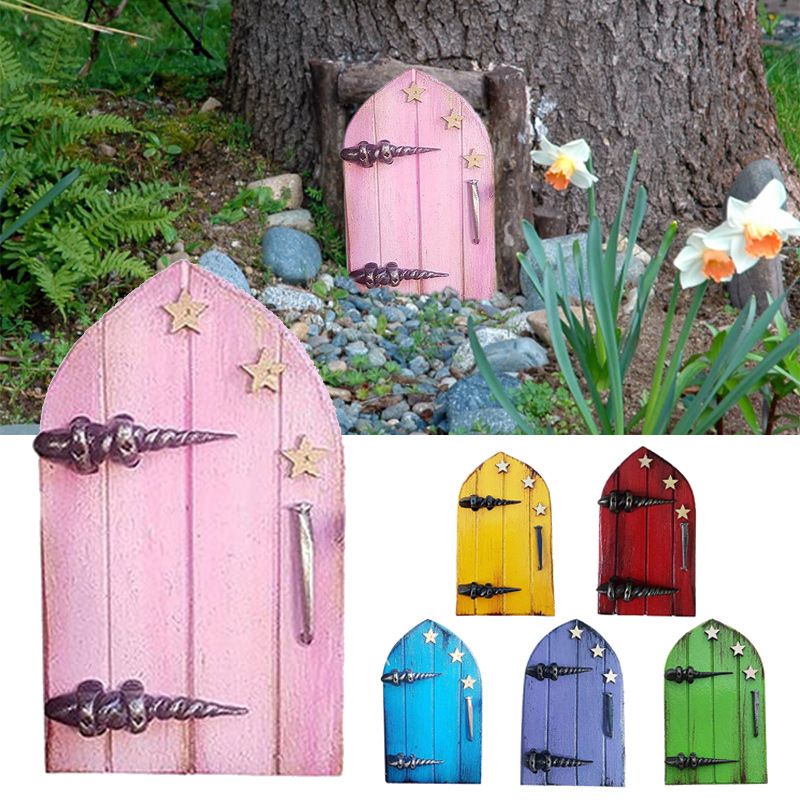 Miniature Fairy Garden Dwarf Door Tree Decorations