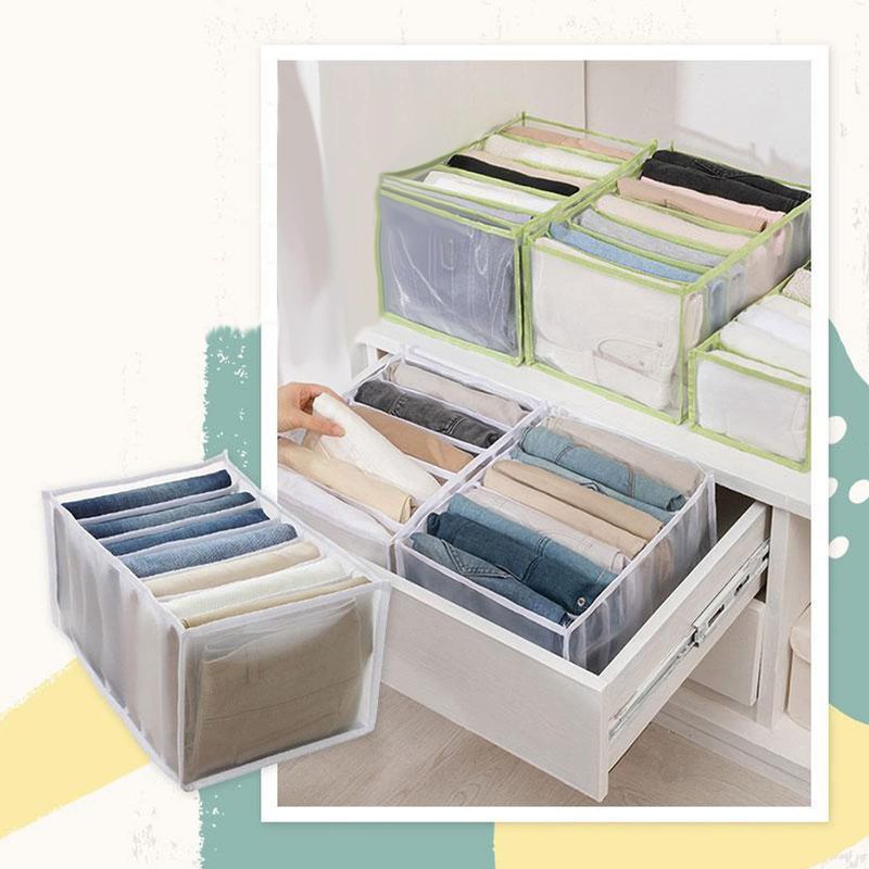 Drawer-type Compartment Folding Washable Clothes Storage Box