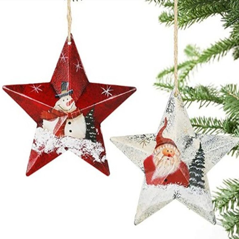 Christmas Christmas Santa Claus Snowman Iron Party Hanging Ornaments