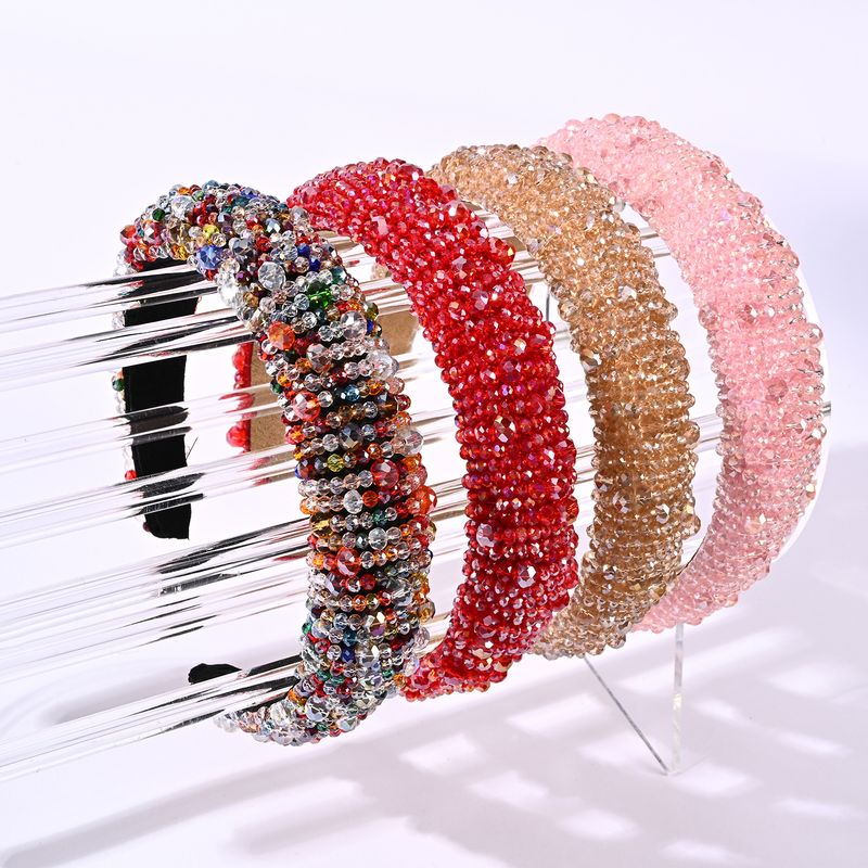 Bohemian U Shape Color Block Crystal Hair Band 1 Piece