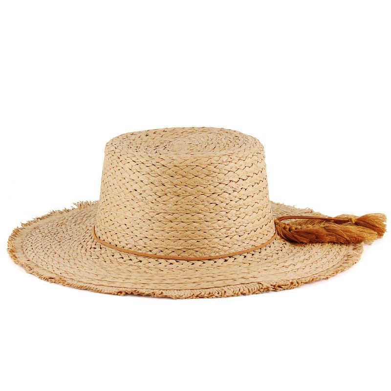 Women's Casual Solid Color Flat Eaves Sun Hat