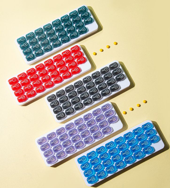 بسيطة 31-شبكة لوحة المفاتيح الطبية الطب البلاستيك تخزين مربع