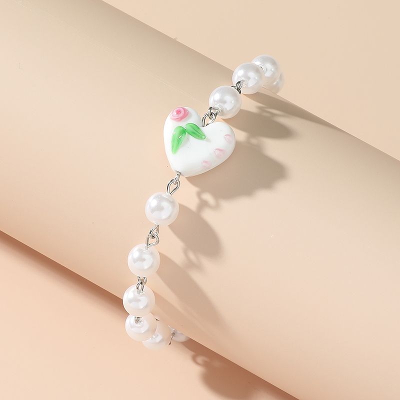 Simple Style Heart Shape Plastic Women's Bracelets 1 Piece