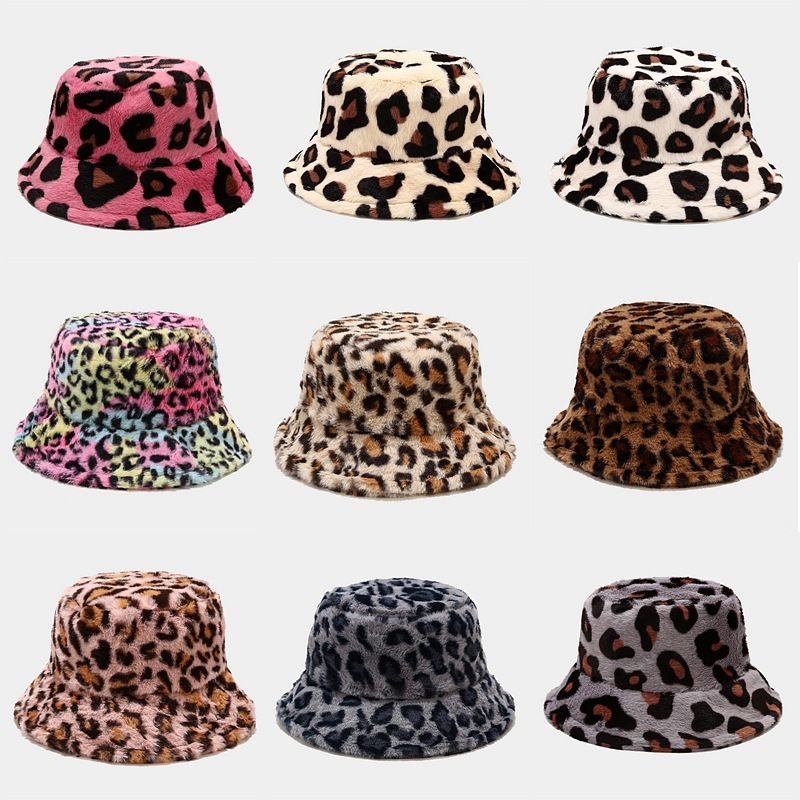 Women's Fashion Leopard Wide Eaves Bucket Hat