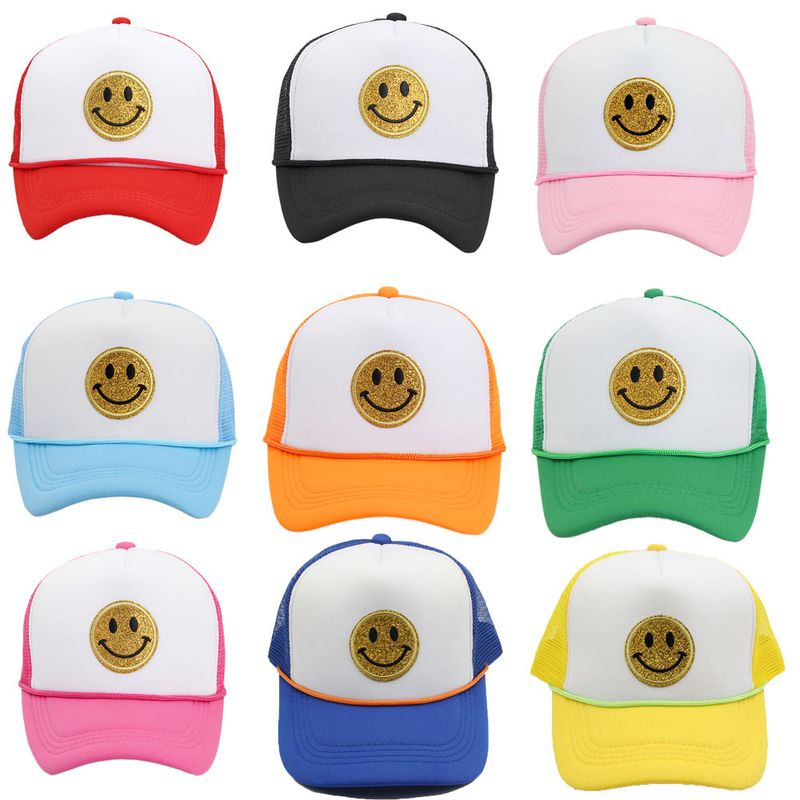 Women's Fashion Smiley Face Curved Eaves Baseball Cap