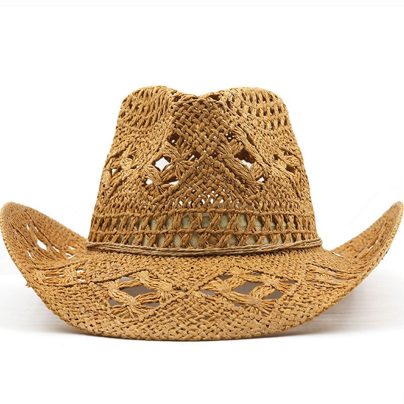 Women's Basic Solid Color Wide Eaves Straw Hat
