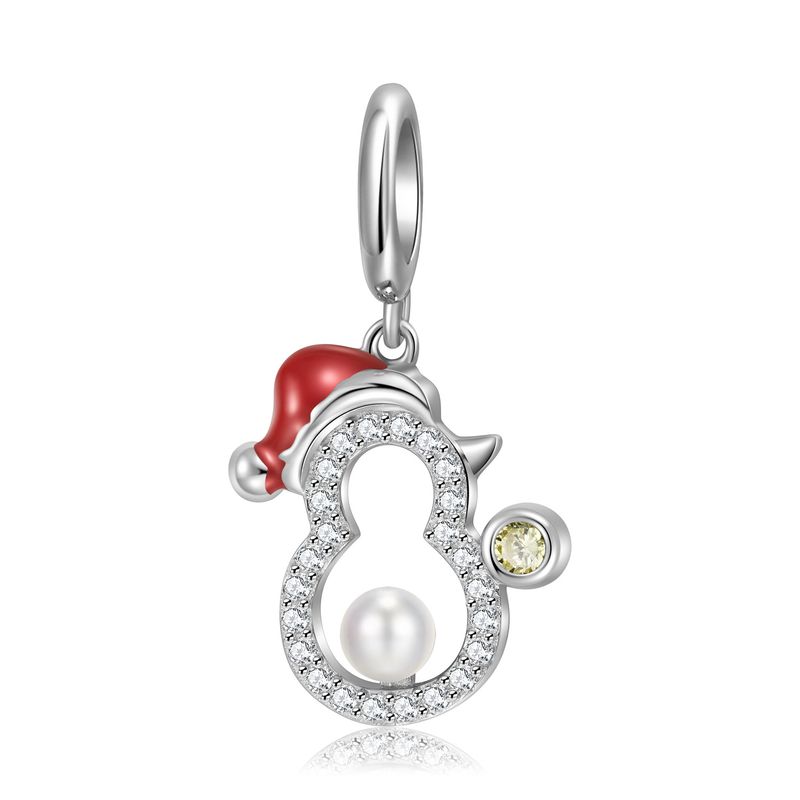 Plata Monigote De Nieve Moda Navidad