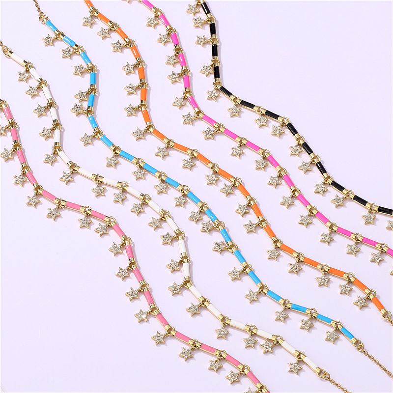 Fashion Star Copper Plating Pendant Necklace 1 Piece