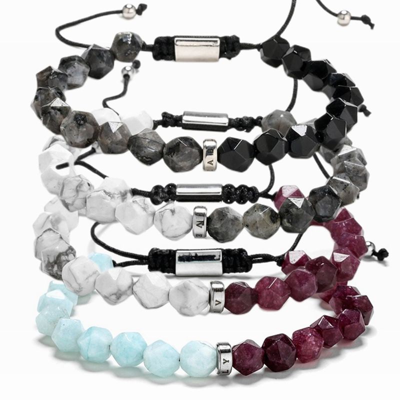 Fashion Geometric Beaded Agate Bracelets 1 Piece