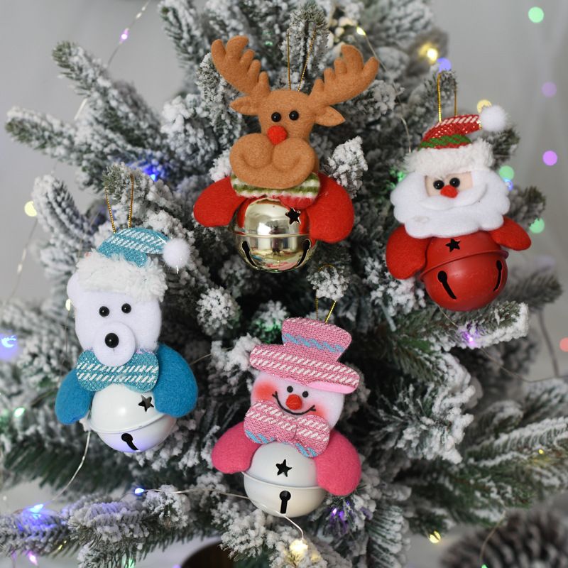 Christmas Cute Cartoon Cloth Metal Party Hanging Ornaments