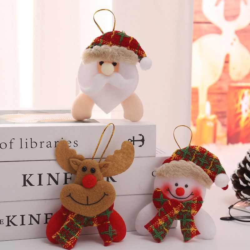 Weihnachtsweihnachtsmann-schneemann-stoff-party-hängende Ornamente