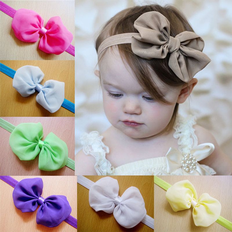 Cute Solid Color Bow Knot Cloth Hair Band