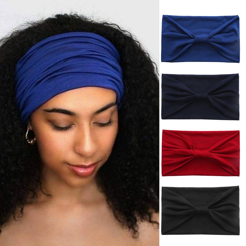 Mode Einfarbig Tuch Falten Haarband