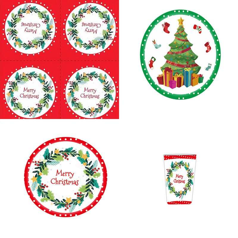 Weihnachten Weihnachtsbaum Papier Gruppe Geschenkaufkleber 24 Stück