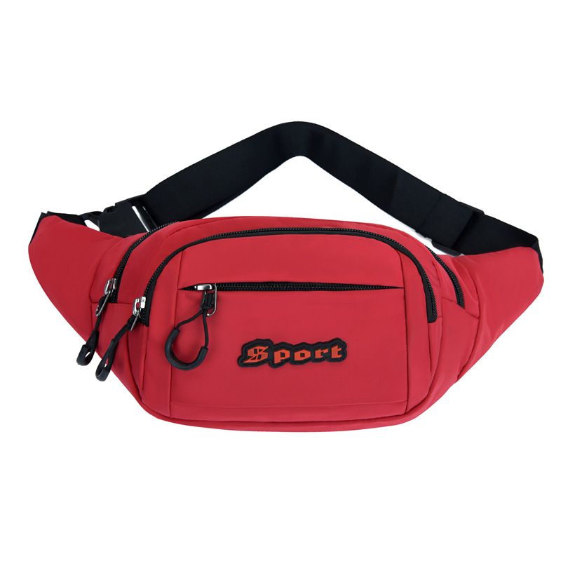 Unisex Fashion Solid Color Oxford Cloth Waist Bags