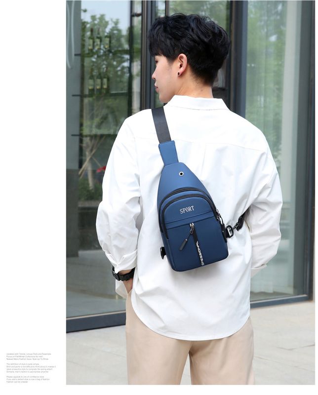 Men's Fashion Solid Color Nylon Waist Bags