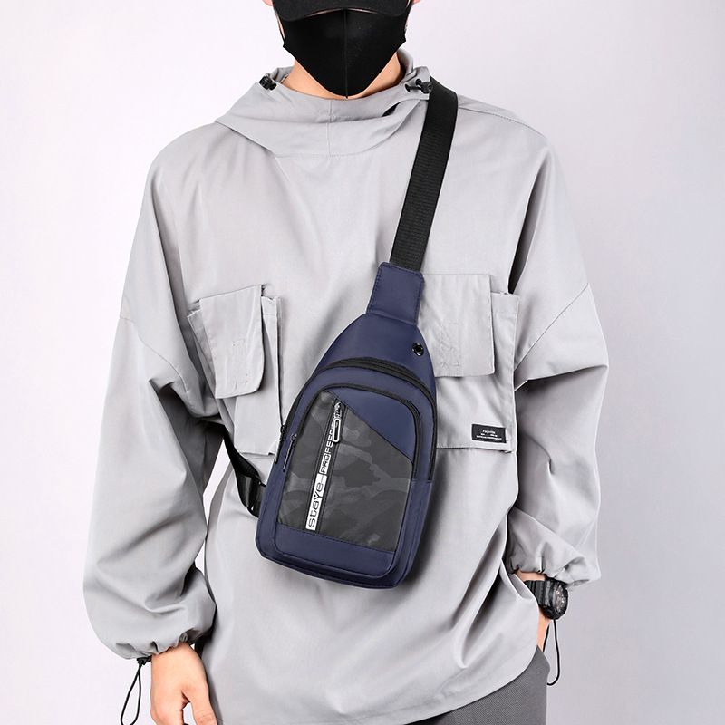 Men's Fashion Solid Color Nylon Waist Bags