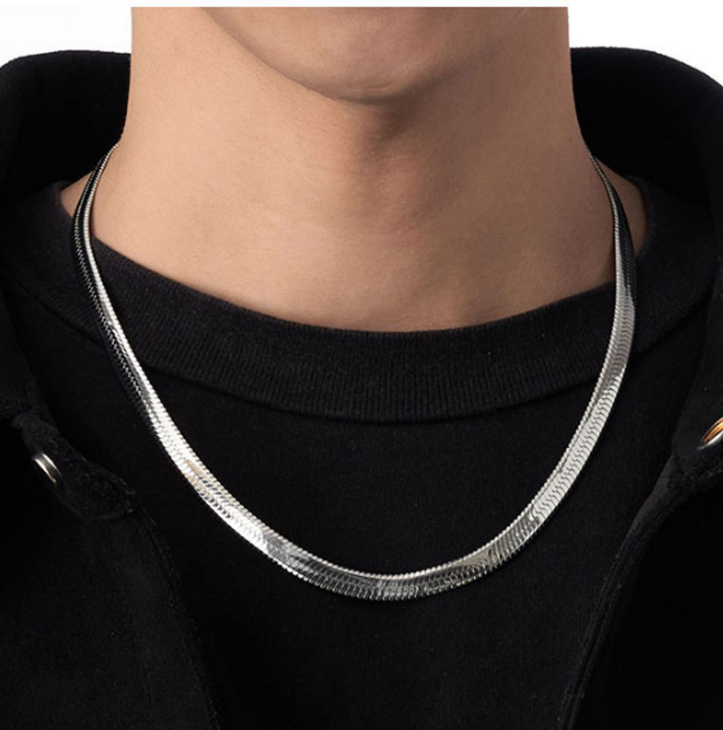 Estilo Clásico Geométrico Color Sólido Acero Inoxidable Hombres Collar 1 Pieza