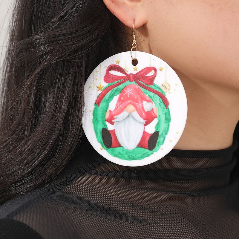 Sweet Santa Claus Synthetic Resin Women's Drop Earrings 1 Pair