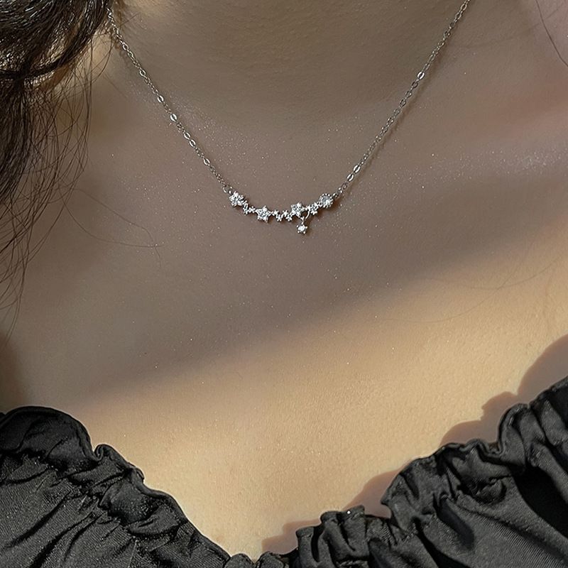 Sucré Star Le Cuivre Incruster Strass Collier 1 Pièce