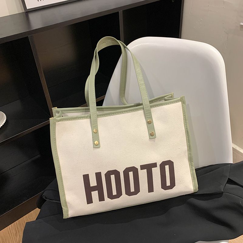 Women's Fashion Letter Canvas Shopping Bags