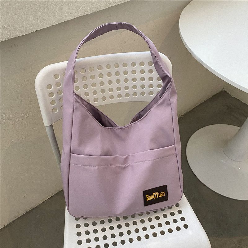 Women's Basic Solid Color Canvas Shopping Bags