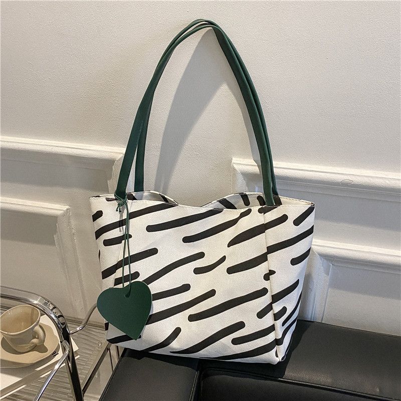 Women's Fashion Zebra Canvas Shopping Bags