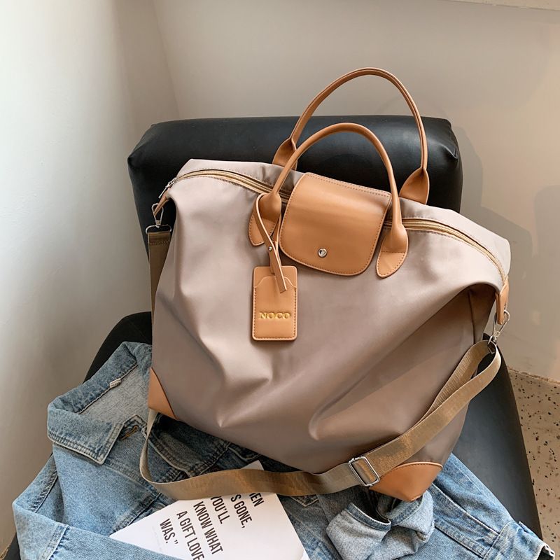 Unisex Fashion Solid Color Nylon Travel Bags