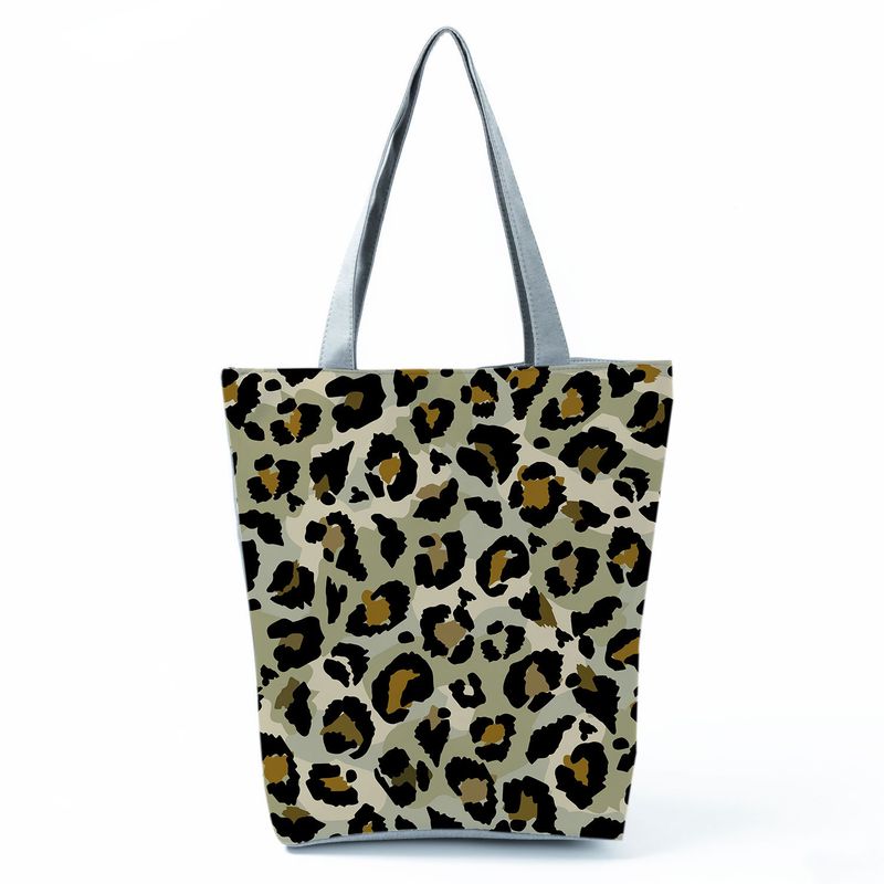 Frau Mode Schlangenhaut Leopard Polyester Einkaufstasche