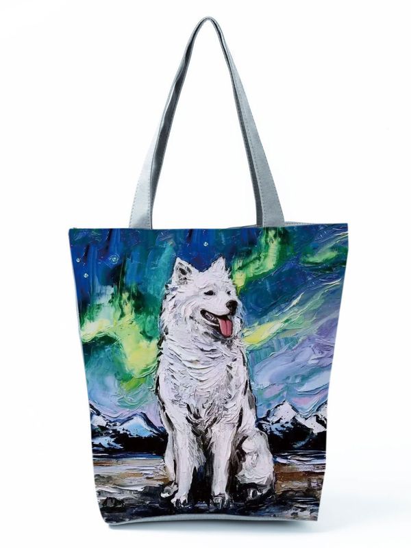 Women's Fashion Animal Polyester Shopping Bags