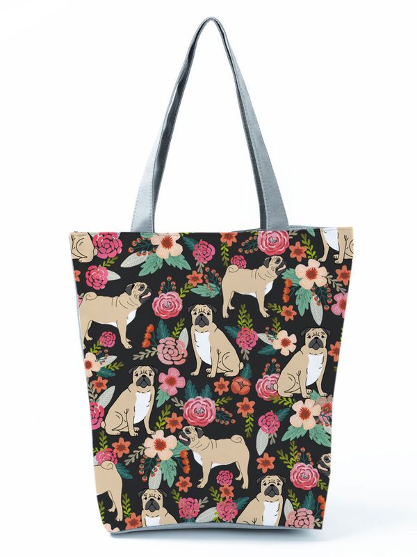 Women's Fashion Animal Polyester Shopping Bags