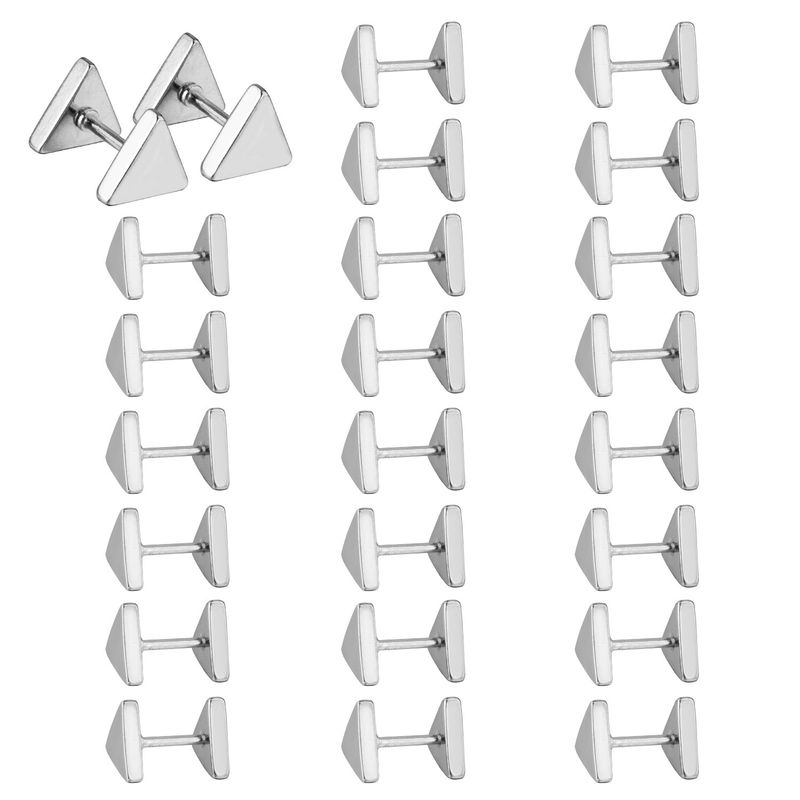 Einfacher Stil Dreieck Rostfreier Stahl Überzug Ohrstecker 1 Paar