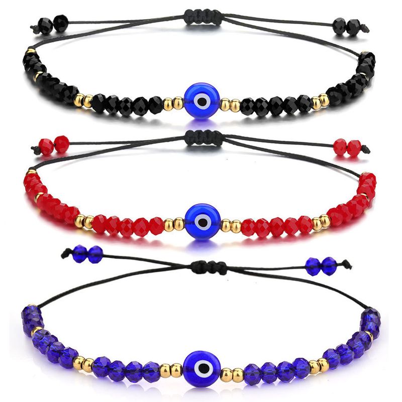 Fashion Eye Stainless Steel Glass Beaded Women's Bracelets 1 Piece