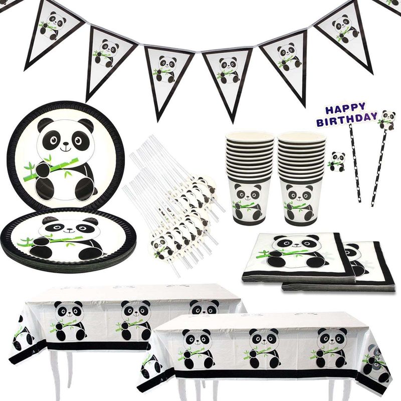 Birthday Panda Paper Party Tableware 1 Set