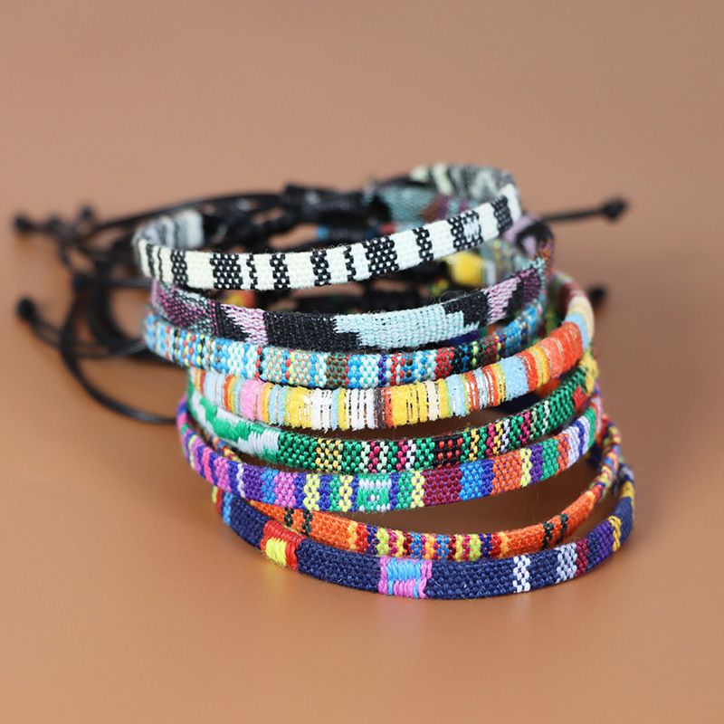 Fashion Colorful Cloth Embroidery Women's Bracelets 1 Piece