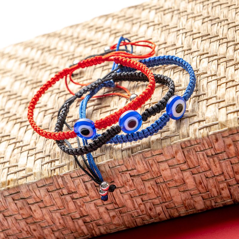 Ethnic Style Devil's Eye Cotton Thread Braid Women's Bracelets