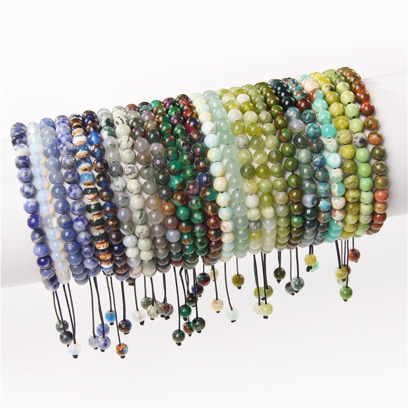 Mode Einfarbig Ein Naturstein Perlen Armbänder