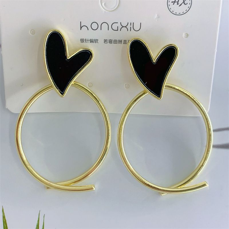 Fashion Irregular Heart Shape Alloy Enamel Women's Drop Earrings 1 Pair