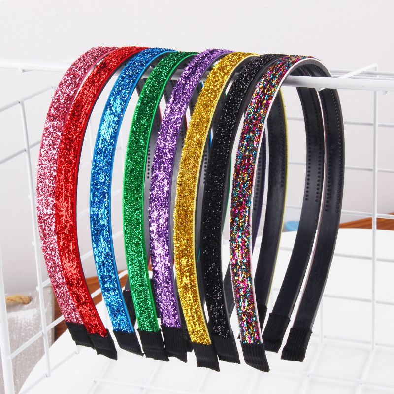 Fashion Solid Color Cloth Sequins Hair Band 1 Piece
