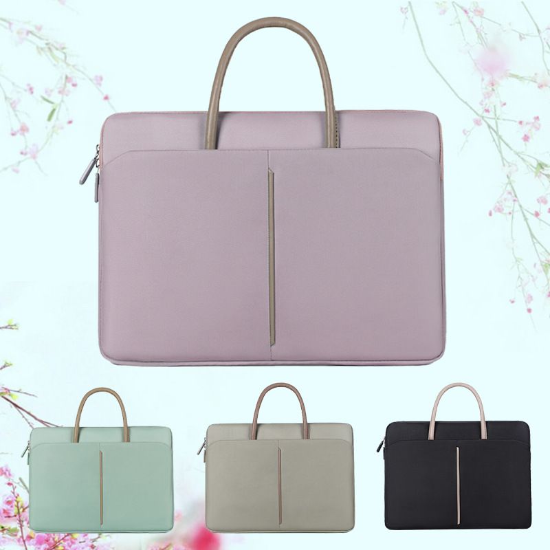 Women's Basic Solid Color Nylon Waterproof Briefcases