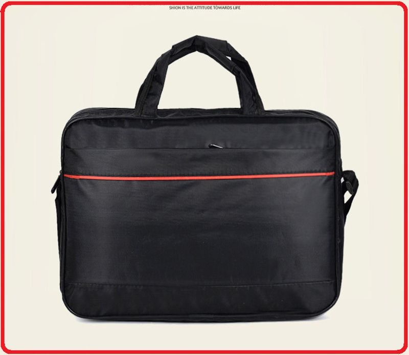 Unisex Basic Solid Color Polyester Waterproof Briefcases
