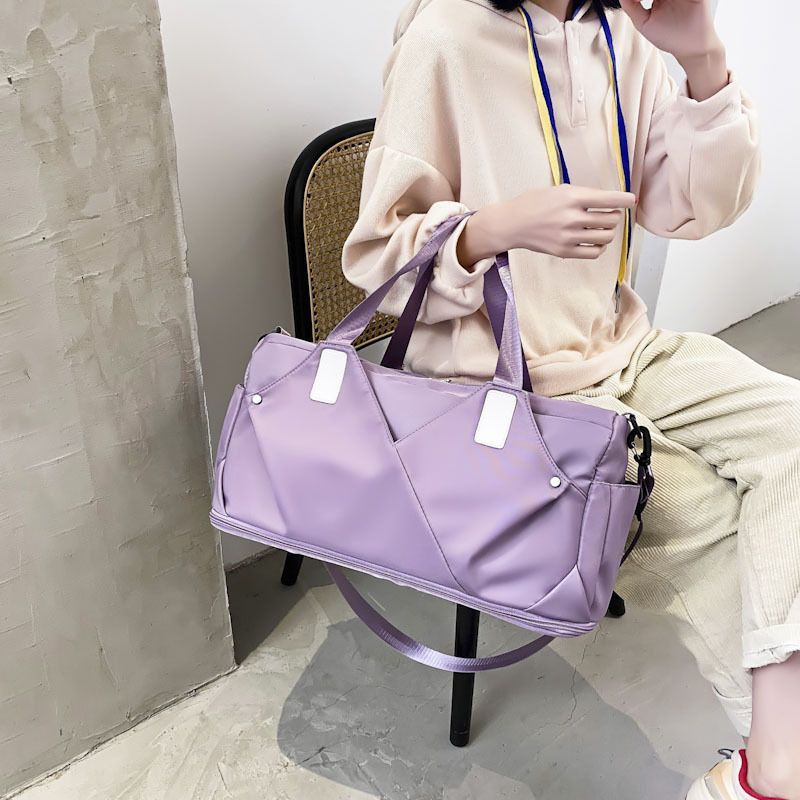 Women's Fashion Solid Color Oxford Cloth Travel Bags