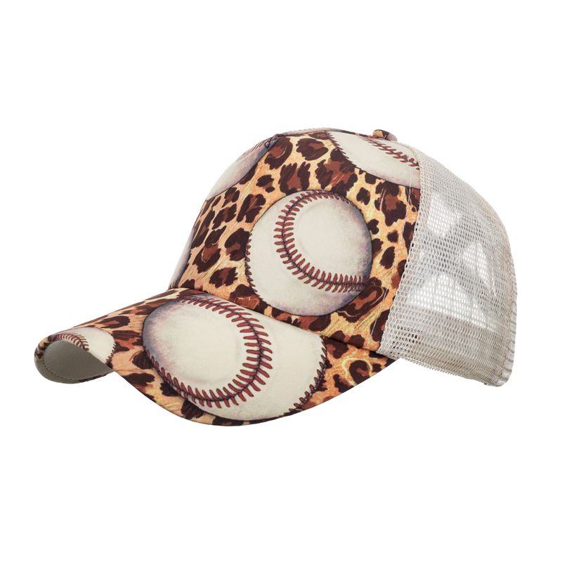 Women's Fashion Leopard Curved Eaves Baseball Cap